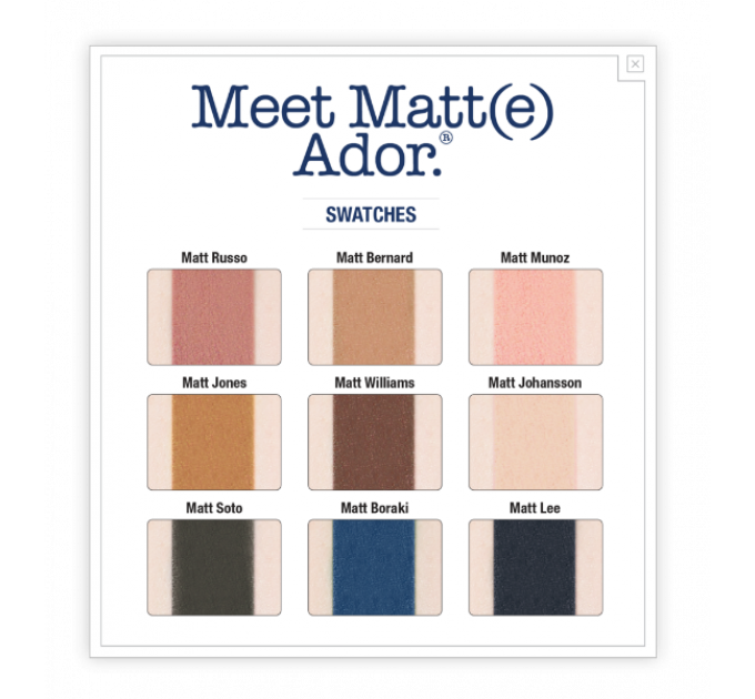 theBalm Meet Matt(e) Ador Eyeshadow Palette палетка теней